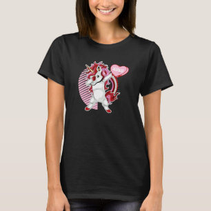 Cute Valentine's Day Dabbing Unicorn XOXO T-Shirt