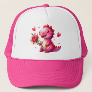 Cute Valentine's day dinosaur Trucker Hat