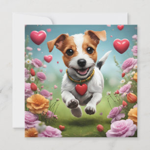 Cute Valentine's Day Dog greeting card
