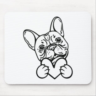 Cute Valentine's Day Frenchie French Bulldog Lover Mouse Mat