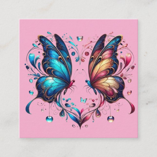 Cute valentines day gift square business card (Front)