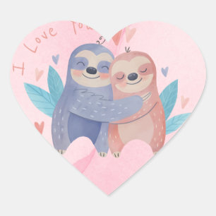 Cute Valentine's Day Heart Sticker