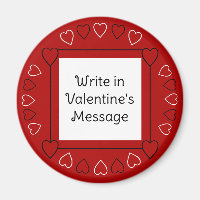 Cute Valentine's Day Hearts Add Message to Red