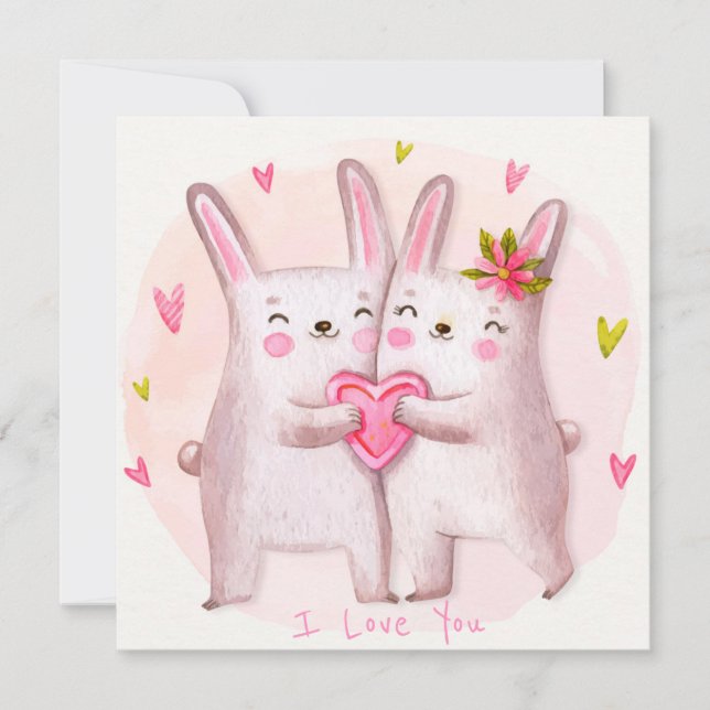 Cute Valentine's Day Holiday Card (Front)
