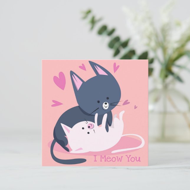 Cute Valentine's Day Holiday Card (Standing Front)
