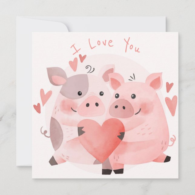Cute Valentine's Day Holiday Card (Front)