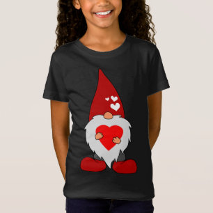 Cute Valentines Day Holiday Gnome With Red Love He T-Shirt