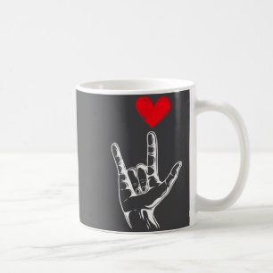 Cute Valentines Day I Love You Hand Sign Language Coffee Mug