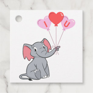 cute Valentine's Day I love you heart Favour Tags