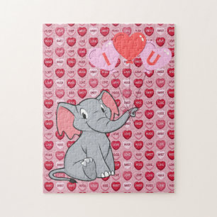 cute Valentine's Day I love you heart Jigsaw Puzzle