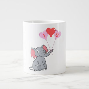 cute Valentine's Day I love you heart Large Coffee Mug