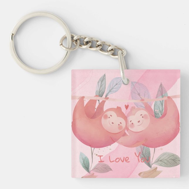 Cute Valentine's Day Key Ring (Front)