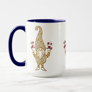 cute valentine's day love gnome hugs kisses mug