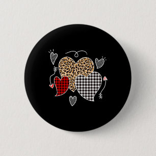 Cute Valentines Day Love Hearts Girls Kids Teens 6 Cm Round Badge