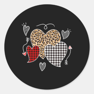 Cute Valentines Day Love Hearts Girls Kids Teens  Classic Round Sticker