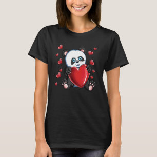 Cute Valentine's Day Panda With A Heart In Her Arm T-Shirt