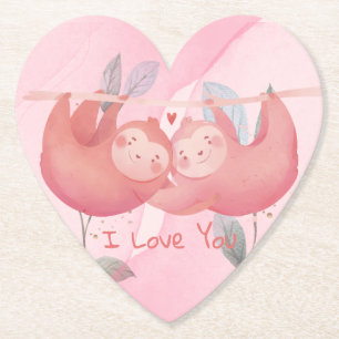 Cute Valentine's Day Paper Coaster