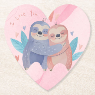 Cute Valentine's Day Paper Coaster