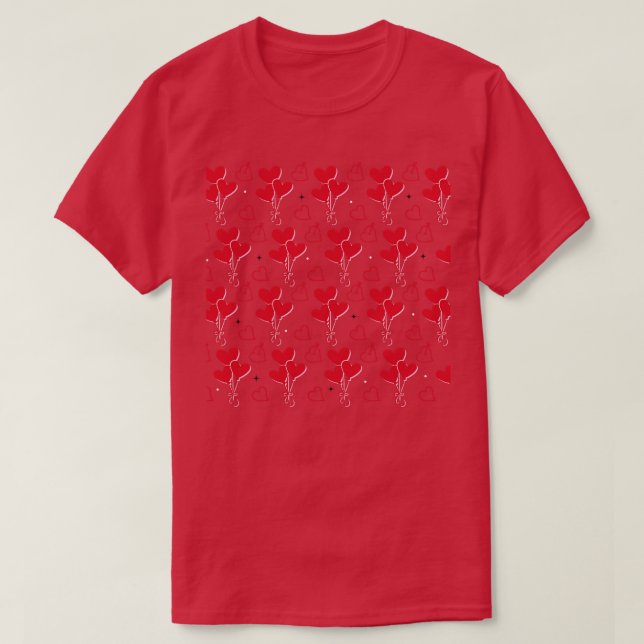 Cute Valentines Day Pattern 2 T-Shirt (Design Front)