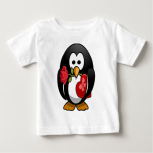 Cute Valentine's Day Penguin Funny Cartoon Baby T-Shirt
