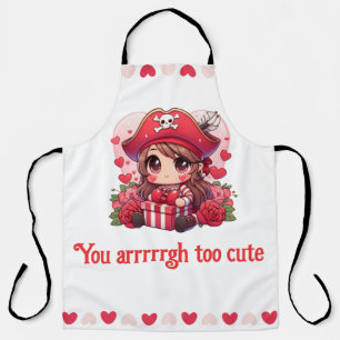 Cute Valentine's day pirate Apron