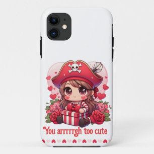 Cute Valentine's day pirate iPhone 11 Case
