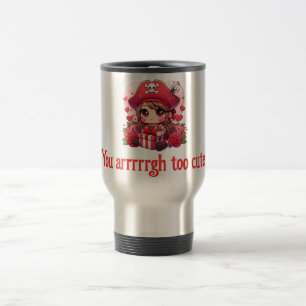 Cute Valentine's day pirate Travel Mug