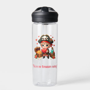 Cute Valentine's day pirate Water Bottle