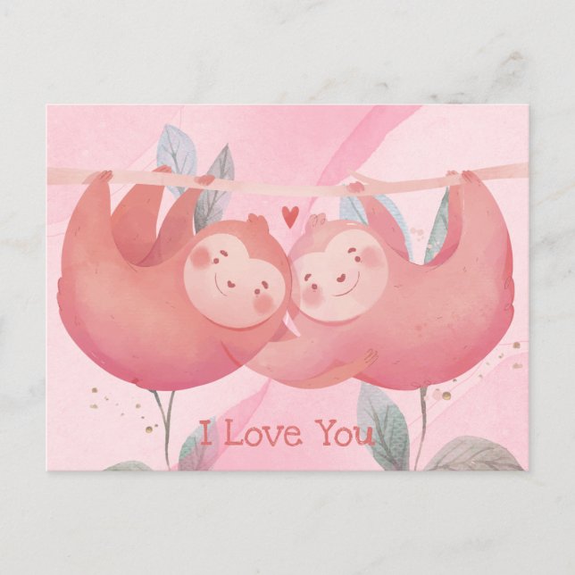 Cute Valentine's Day Postcard (Front)