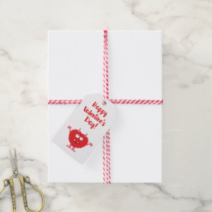 Cute Valentine's Day Red Monster Gift Tags