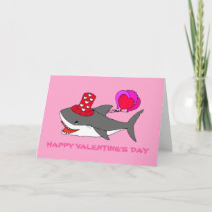 Cute Valentine's Day Shark Card