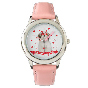 Cute Valentines Day Shih Tzu   Dog Hearts Watch