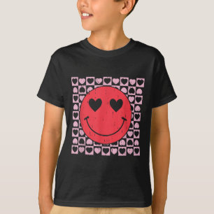 Cute Valentines Day Smile Face Heart For Teens Gir T-Shirt