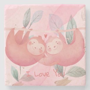 Cute Valentine's Day Stone Coaster