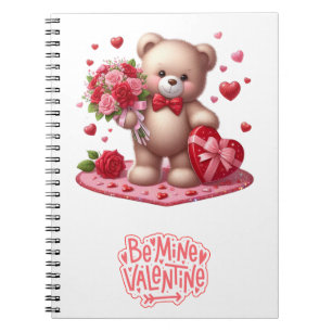 Cute Valentine's Day Teddy Bear Notebook