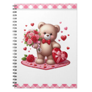 Cute Valentine's Day Teddy Bear Notebook