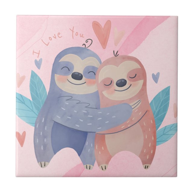 Cute Valentine's Day  Tile (Front)