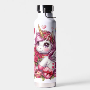 Cute Valentine's day unicorn Water Bottle