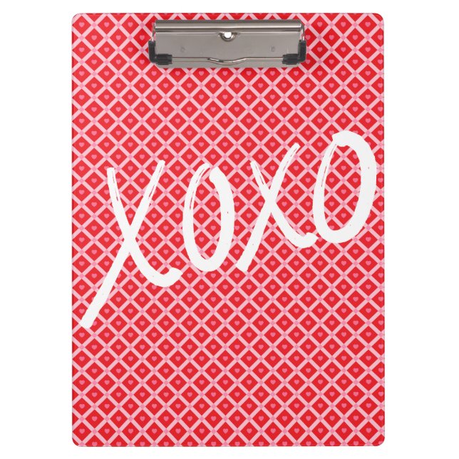 Cute Valentine's Day XOXO Clipboard (Front)