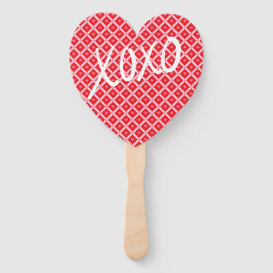 Cute Valentine's Day XOXO Hand Fan