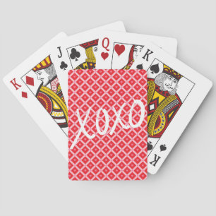 Cute Valentine's Day XOXO Playing Cards