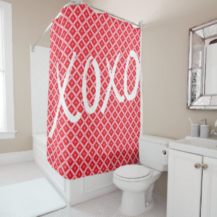 Cute Valentine's Day XOXO Shower Curtain