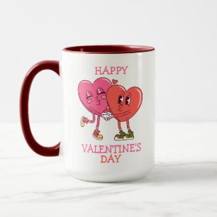 Cute Valentine's Hearts Couple Coffee Mug