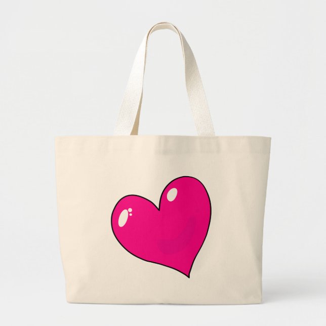 Cute Valentines Large Tote Bag (Front)