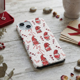 Cute Valentine's Love Gnomes iPhone 15 Case