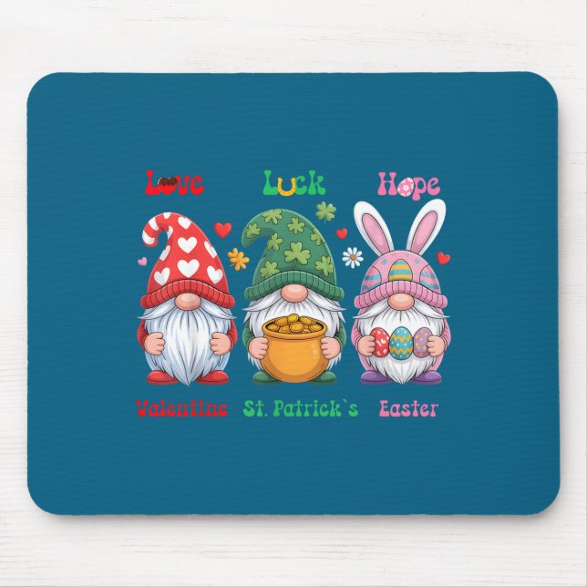 Cute valentines st patrick easter holidays garden mouse mat (Front)