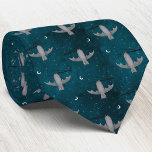 Cute Vampire Bat Green Tie<br><div class="desc">A cute little vampire bat just hanging out against a teal green moonlit sky.  Fun for Halloween.  Original art by Nic Squirrell.</div>