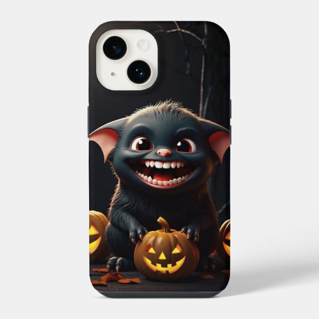 Cute Vampire Bat Halloween iPhone Case (Back)