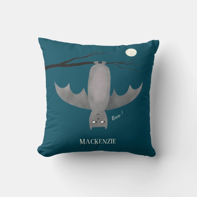Cute Vampire Bat Personalised Cushion (Front)
