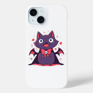 Cute Vampire Cat iPhone 15 Case